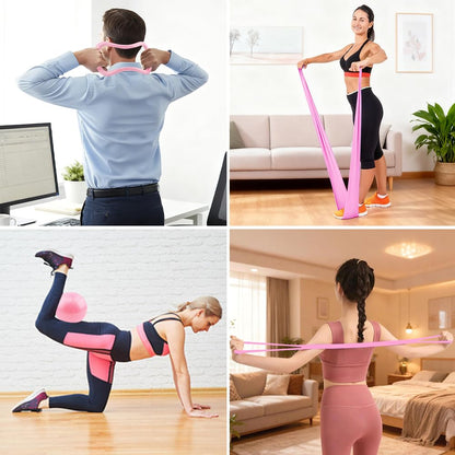Yonderfume Pilates Essentials Kit for Women, 14 Pcs Home Workout Equipment with Pilates Circle Ball Ring Set Resistance Bands and Anti Slip Sock, Yoga Pilate Essentials Accessories(Color:Pink)