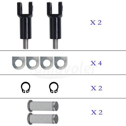 Amavoler Passenger Foot Peg Supports Mounts Clevis Kit Compatible With Harley Davidson Softail 2000-2006. (black)
