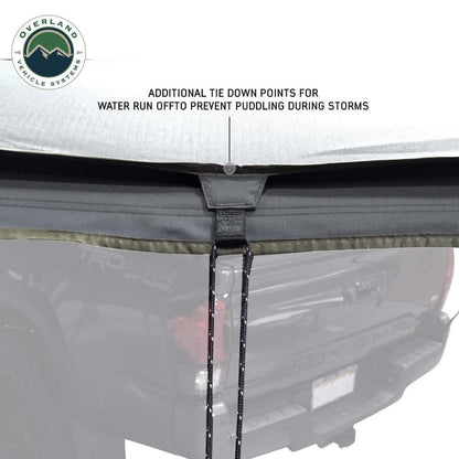 Overland Vehicle Systems 19689909 HD Nomadic 270 LTE Awning Passenger Side | 65 Sq Ft of Coverage | Dark Gray Fabric with Travel Cover Included | Twist and Lock Technology | Weather-Resistant