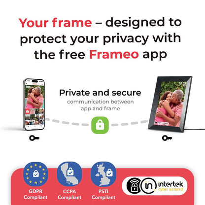 Digital Picture Frame, 10.1'' Frameo Digital Frame Wifi, 32GB Memory, 1280*800 HD Touch Screen Digital Photo Frame, Wall Mountable, Auto-Rotate, Share Instantly, Wedding, Birthday Gifts for Women, Mom