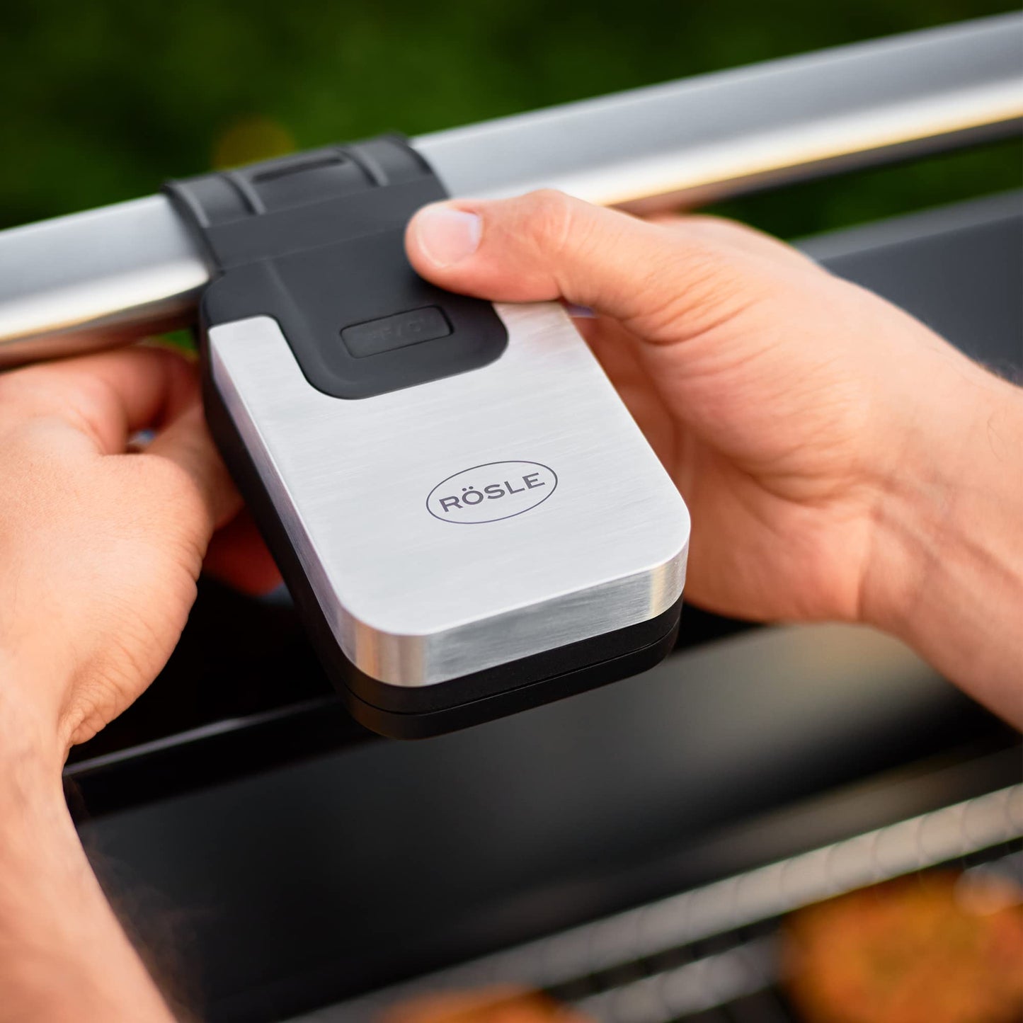 RÖSLE Universal BBQ LED Handle Light, Barbecue Lamp for Lighting Charcoal and Gas Grills in the Evening, Two Brightness Levels, Easy Mounting, 100 Lumens