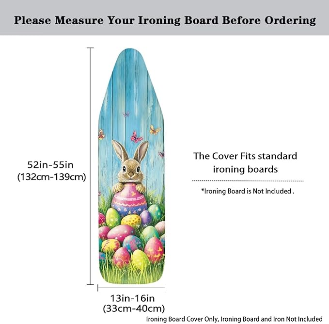 Butterfly and Easter Eggs Rabbit Iron Board Cover