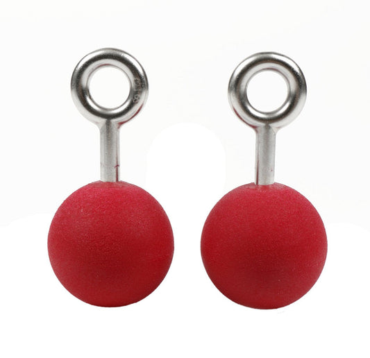 Atomik Climbing 2.5 Inch Hanging Ninja Balls Set of 2 in Red