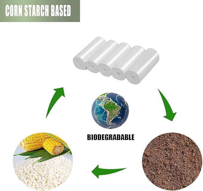 Small Trash Bags, Inwaysin Small Garbage Bags 4-6 Gallon Biodegradable Can