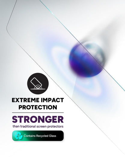 ZAGG Glass+ Screen Protector for iPhone 16e/ 14/13/ 13 Pro - 3X Shatter Protection, High Scratch Resistance, Oil-Resistant, Reinforced Edges, InvisibleShield, Easy Install