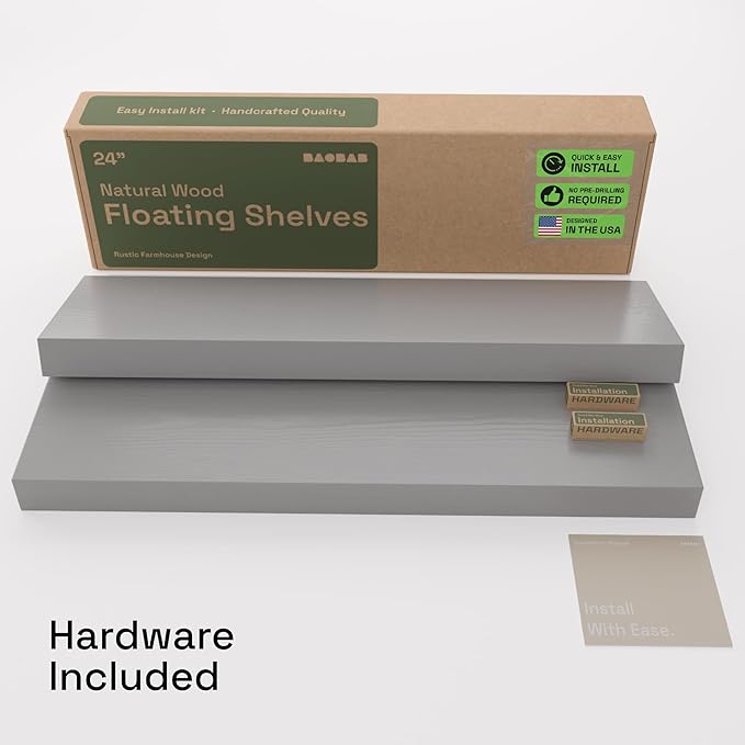 BAOBAB WORKSHOP Wood Floating Shelves