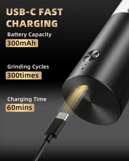Electric Salt and Pepper Grinder Set Rechargeable, Automatic Salt and Pepper Shakers Mill Refillable, One Hand Operation Adjustable Coarseness, Kitchen Gadgets, House Warming Gifts New Home