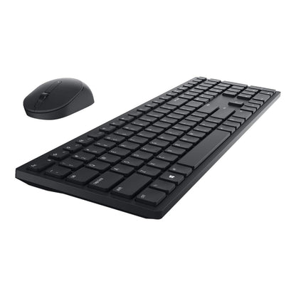 Dell KM5221W Pro Wireless Keyboard and Mouse, UK (QWERTY), 2.4GHz, 128-bit AES Encryption, 4000 dpi, Windows, Apple, Android, Linux and Chrome, (Black)