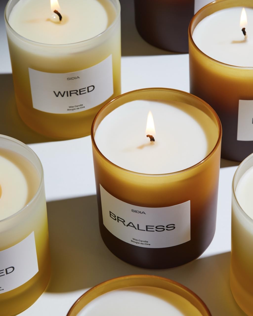 SIDIA - Braless Natural Candle (Bamboo, Amber, Guaiac Wood) | Luxury Clean Beauty + Non-Toxic Fragrance (8 oz | 240 g)