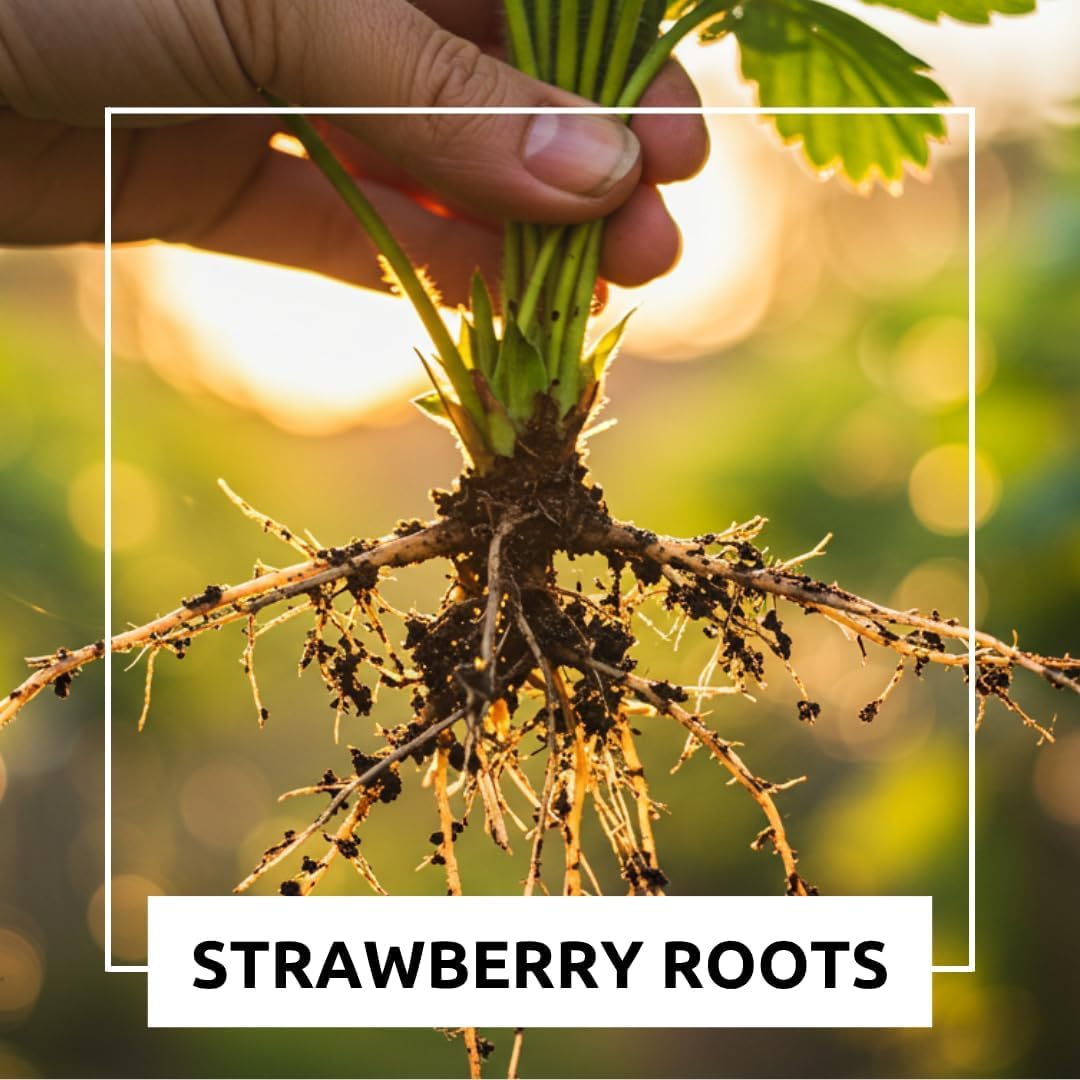 San Andreas Strawberry Plants – Day-Neutral Everbearing Strawberry Plants, High-Yield Sweet Berries, Non-GMO Live Strawberry Starts for Garden, Raised Beds, Containers (5 Plants)