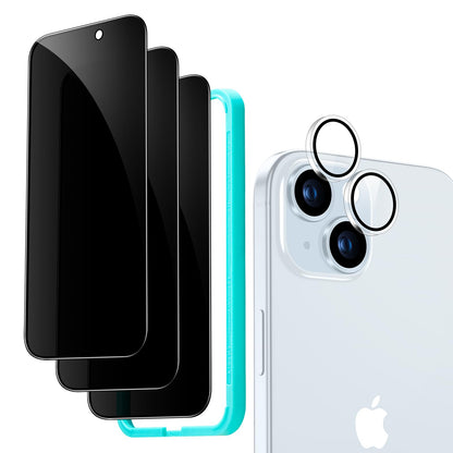 ESR 3 Pack for iPhone 15 Pro Max Screen Protector, [9H Hardness] [Military Grade Shatterproof] Full Coverage Tempered Glass Film with Easy Installation Tool, HD Clear, Scratch Resistant