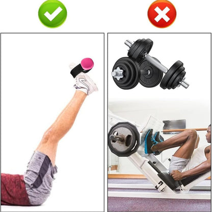 Dumbbell Foot Attachment, 2 Pcs Tibialis Trainer Strap Leg Lifting Weight Holder, Adjustable Ankle Weights Ankle Straps for Weight Lifting, Leg Workouts, Hip Flexors, Shin Splint, Hamstring Curls
