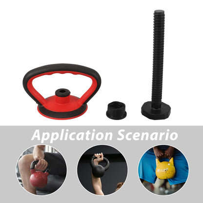 Toddmomy Adjustable Kettlebell Handle Kit Anti-Slip Grip Attachment Converter for Dumbbells Home Gym Training Accessories 12.59X7.48X4.72In