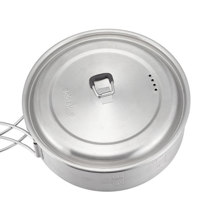 Solo Stove Campfire 2 Pot Set Combo - 4+ Person Wood Burning Camping Stove | Outdoor Kitchen Kit for Backpacking Camping Survival | NO Batteries or Liquid Fuel Gas Canister Required
