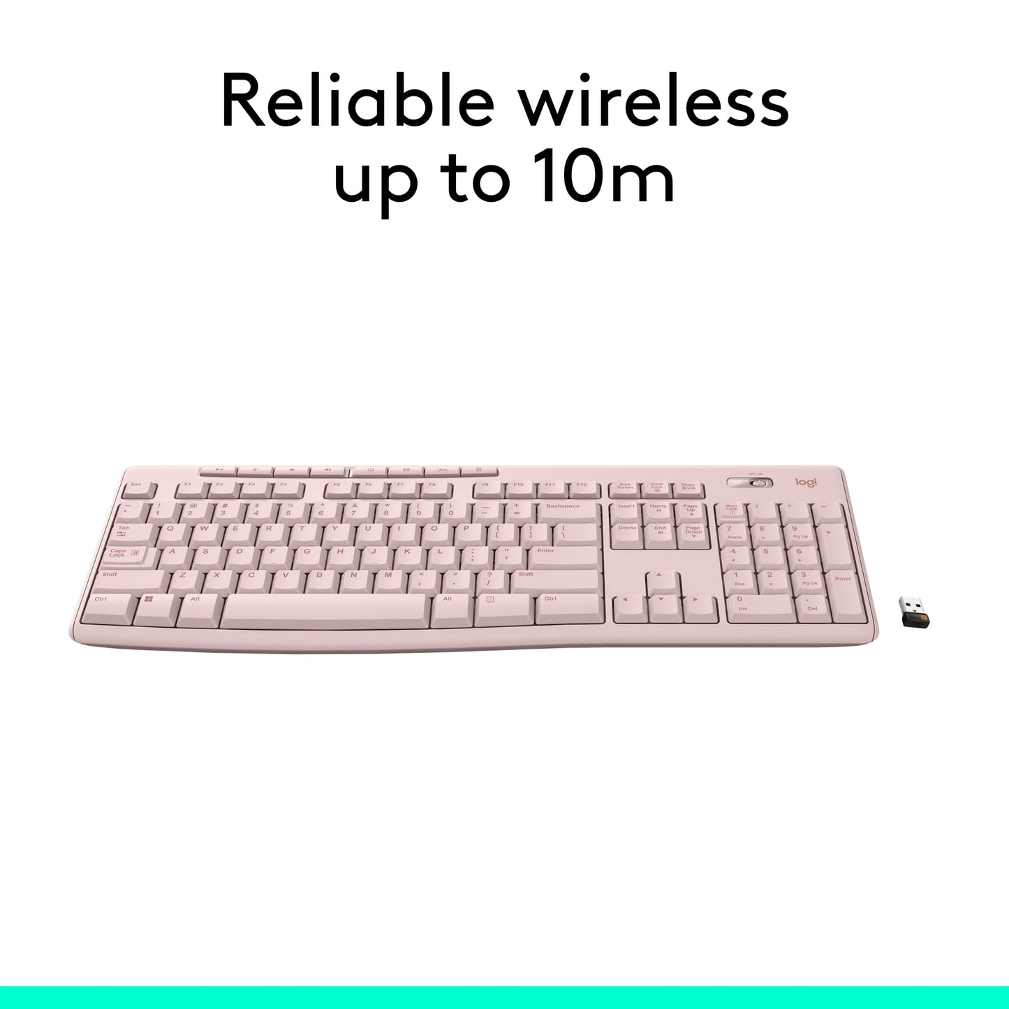 Logitech MK270 Wireless Keyboard and Mouse Combo for Windows, 2.4 GHz, 8 Multimedia Keys, PC, Laptop, Wireless Keyboard Compact Mouse Combo - Black