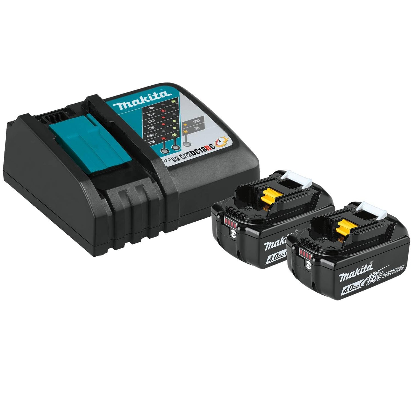 Makita BL1840BDC2X 18V LXT® Lithium-Ion Battery and Rapid Optimum Charger Starter Pack (4.0Ah)