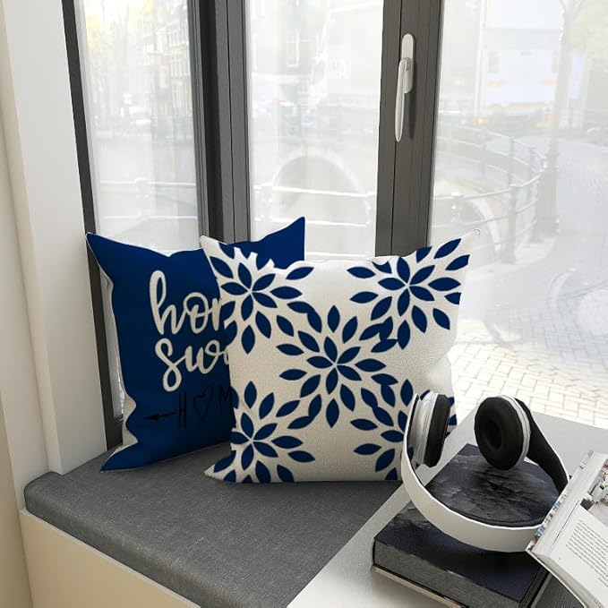 YCOLL Pillow Covers 16x16 Set of 4, Modern Sofa Throw Pillow Cover, Decorative