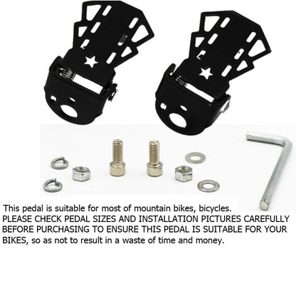 YehVeh 4 Pack Mini Bicycle Rear Pedals Bike Pegs Folding Foot Rest Mount Stand for Mountain Bicycles Rear Seat Pedal Child Kids Bikes Peg Metal Plate Cycling Footrest Accessories