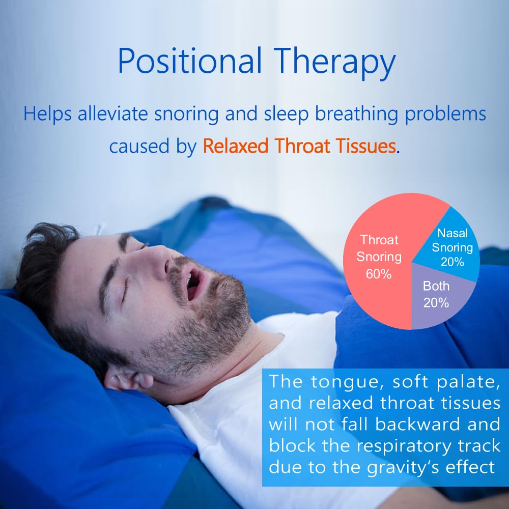 WoodyKnows Side-Sleeping Backpack, Sleep Position Trainer, Sleeping on The Side Alleviates Snoring Caused by Throat Issues (Small, Back Width＜16 Inch or 40 cm)