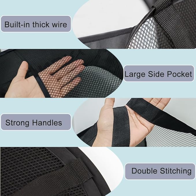 Larpur Pop Up Laundry Baskets, 2 Pack Mesh Laundry Hampers Collapsible Clothes