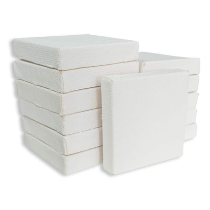 LWR CRAFTS Mini Stretched Canvas 2" X 2" 5cm x 5cm Pack of 12
