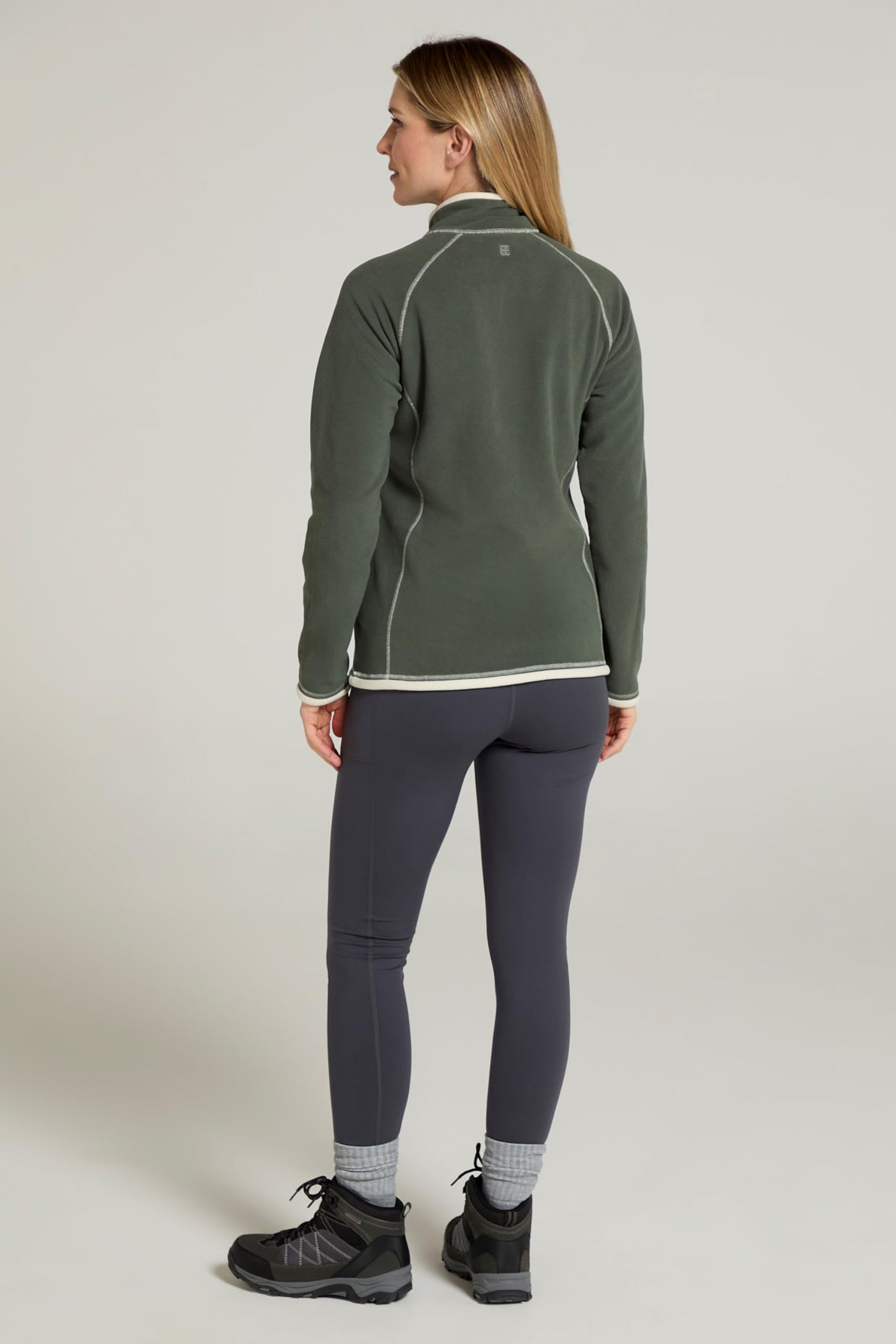 Mountain Warehouse Montana Womens Microfleece - Breathable Ladies Sweater, Quick Drying Pullover, Warm Fleece Jacket, Half Zip - For Spring Summer, Travelling, Outdoors Dark Green Women's Size 16