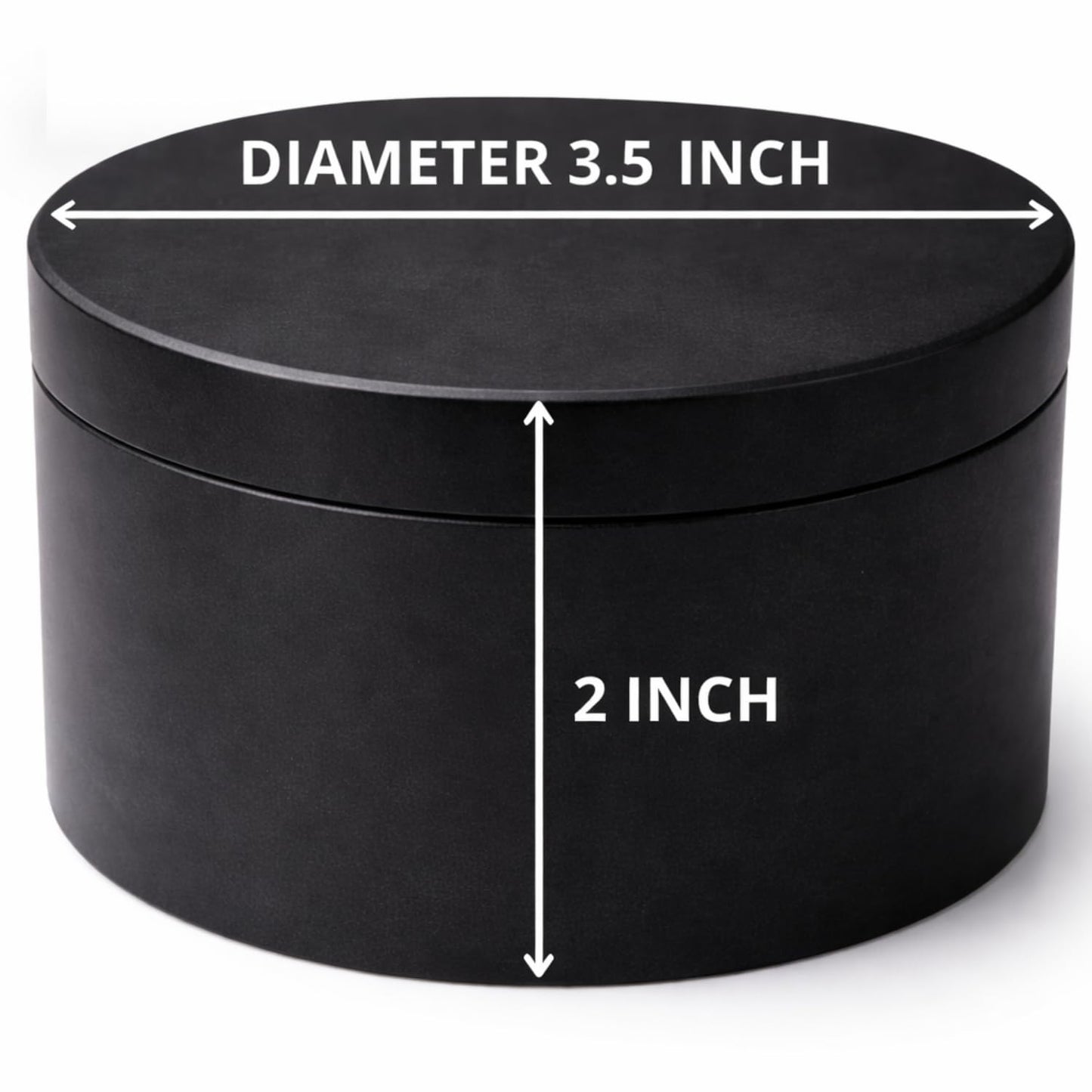 KC KULLICRAFT Unique Salt and Pepper Box Elegant Round Marble Black Salt Box With Lid For Salt, Spice and Herbs Storage. Perfect Container To Store (3.5 X 3.5 X 2 INCH)