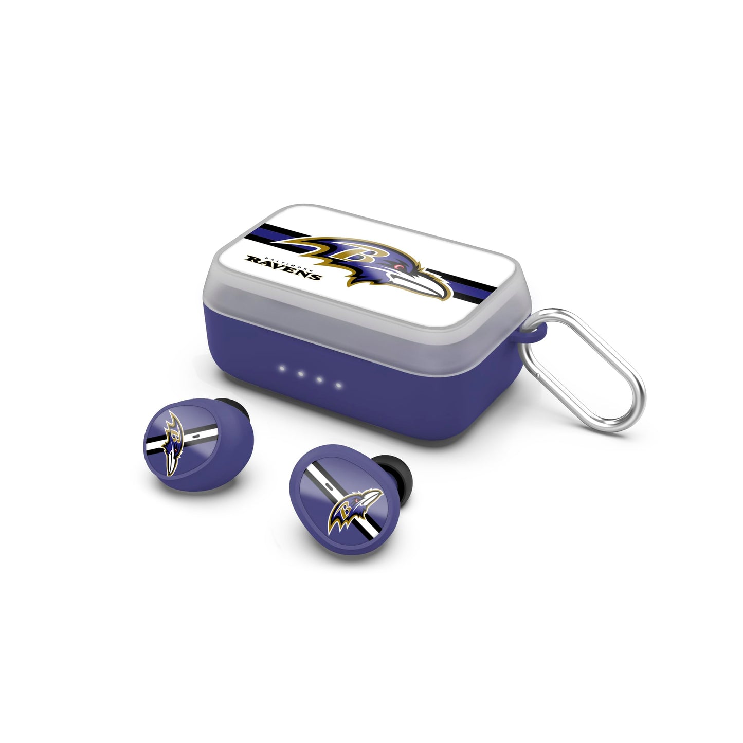 SOAR NFL Wireless Sport Earbuds: Comfortable Fit & Convenient Charging, Baltimore Ravens