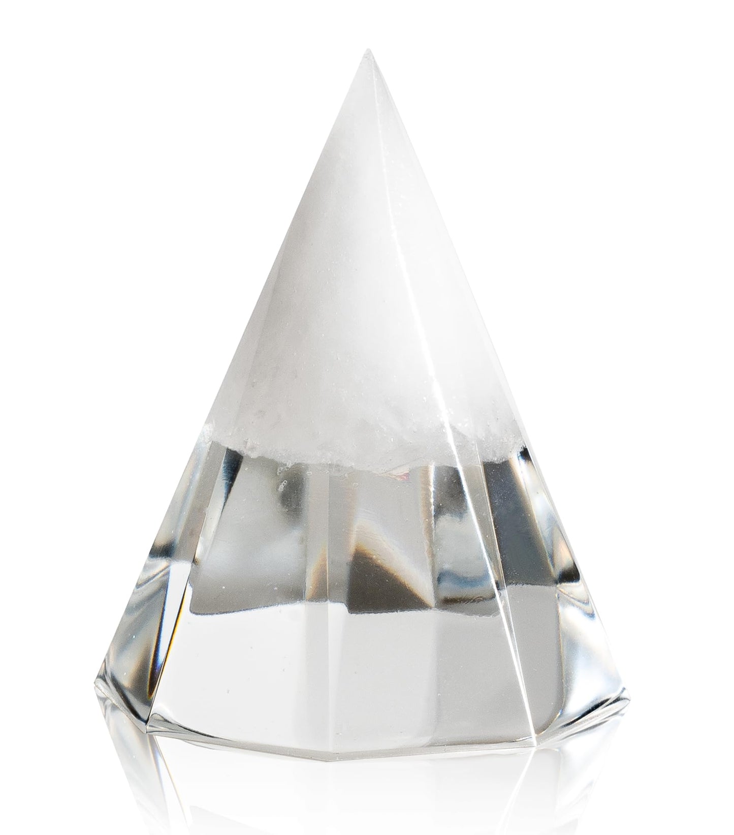 MORISHIO Japanese Orgone Pyramid, Salt purification zen lucky ornaments (Brilliant)