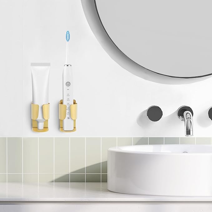 Electric Toothbrush Holder Wall Mount, 304 Stainless Steel Self-Adhesive