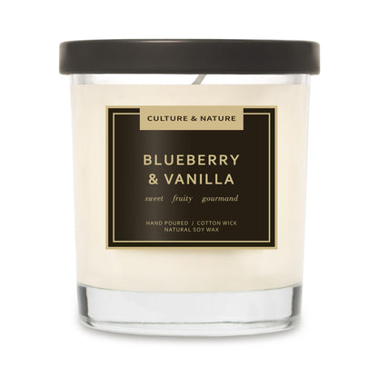 CULTURE & NATURE Natural Soy Wax Candle 7oz Blueberry & Vanilla Scented
