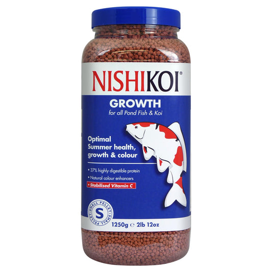 Nishikoi Growth Complete Food for Koi and Pond Fish - Small Pellets - 1250g