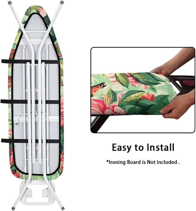 Hummingbird Monstera Ironing Board Cover Table Top Ironing Board Cover and Pad