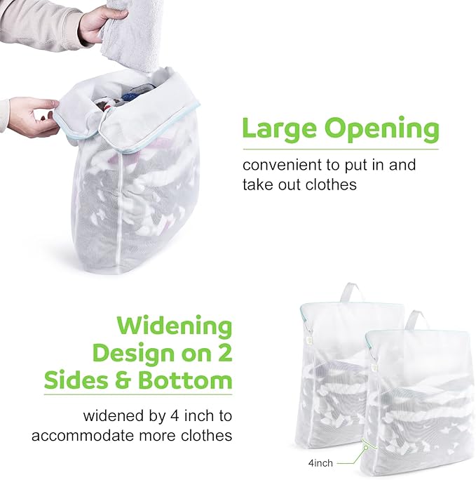 OTraki Large Mesh Laundry Bag 24x32 inch Hanging Lingerie Bag Mesh Laundry Bags