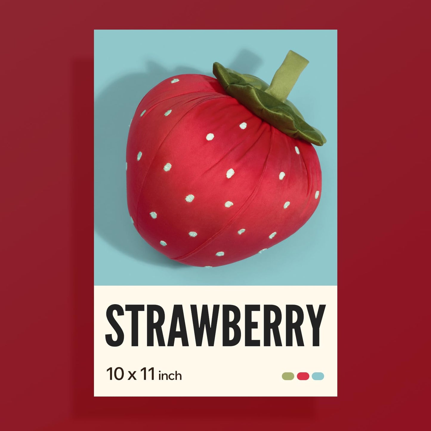 Phantoscope Papaya Shaped Throw Pillow, Fruit Themed Cushion for Couch, Bed and Chair, Pink, 10 x 15 inches