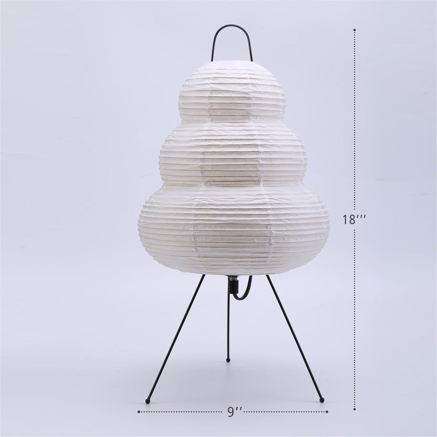 Inblissy Japanese Noguchi Inspired Table Lamp Zen Rice Paper Lantern with Warm Light for Bedroom Living Room or Office Modern Japandi Decor(Segment)