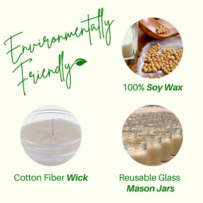 Nika's Home Lily of The Valley Soy Candle - 12oz Mason Jar - Non-Toxic - Hand Poured in The USA, Long Burning 50-60 Hours Highly Scented All Natural, Clean Burning