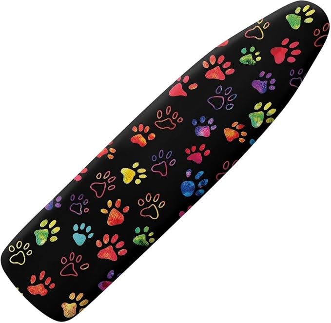 Sprowallow Colorful Paw Print Standard Size Iron Board Cover Elastic Edge