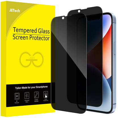 JETech Privacy Screen Protector for iPhone 11 and iPhone XR 6.1-Inch, Anti Spy Tempered Glass Film, 2-Pack