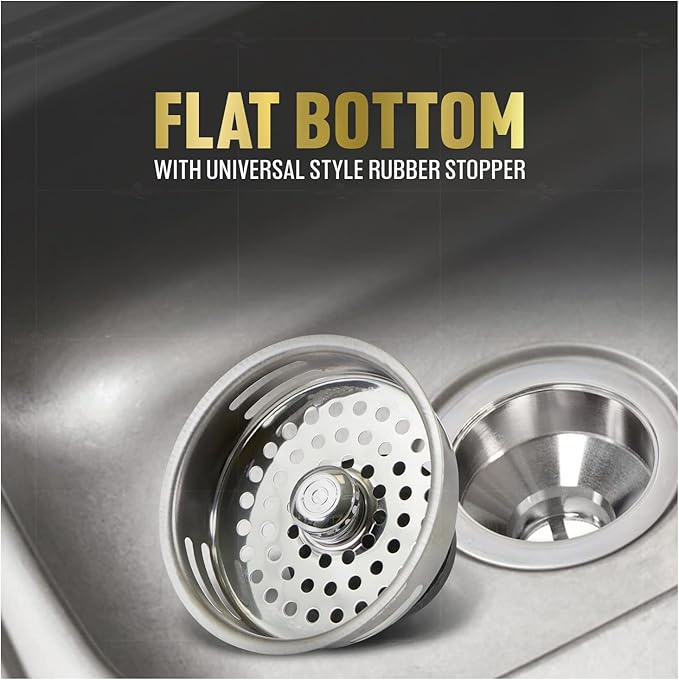 HIGHCRAFT 9843-2 Stainless Steel Kitchen Sink Strainer Basket Replacement