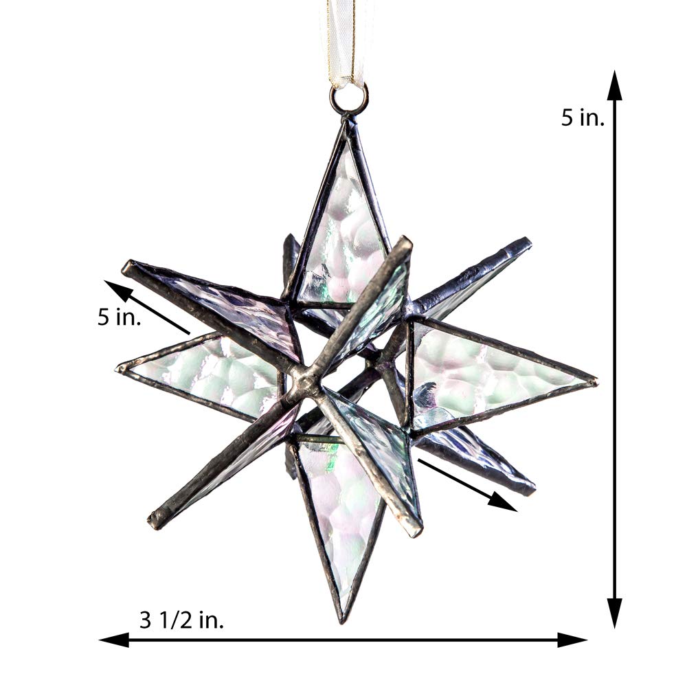 J Devlin Glass Moravian Star Christmas Ornament - Tree Window ORN 252