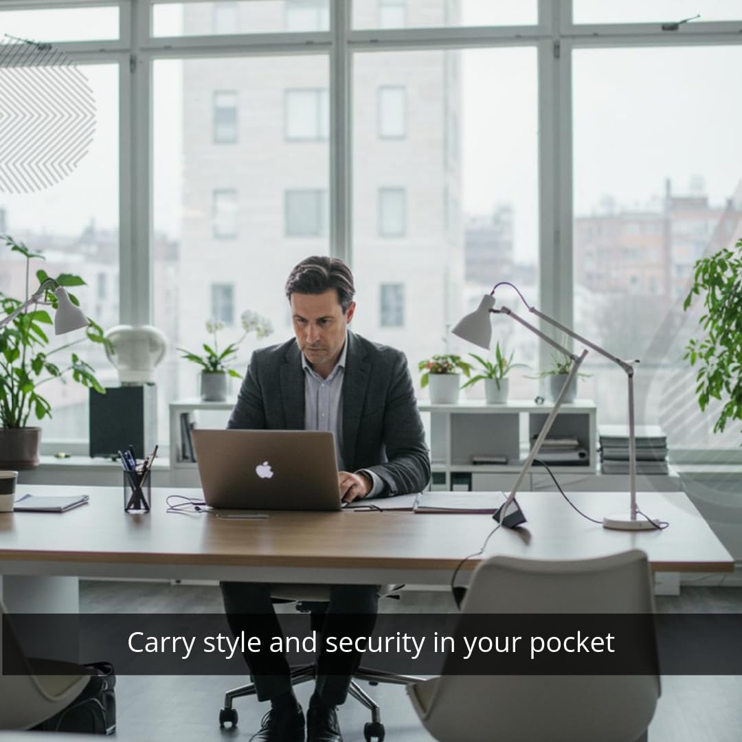 TRAVELINGO Metal Wallets for Men - Slim RFID Blocking Credit Card Holder, Walnut