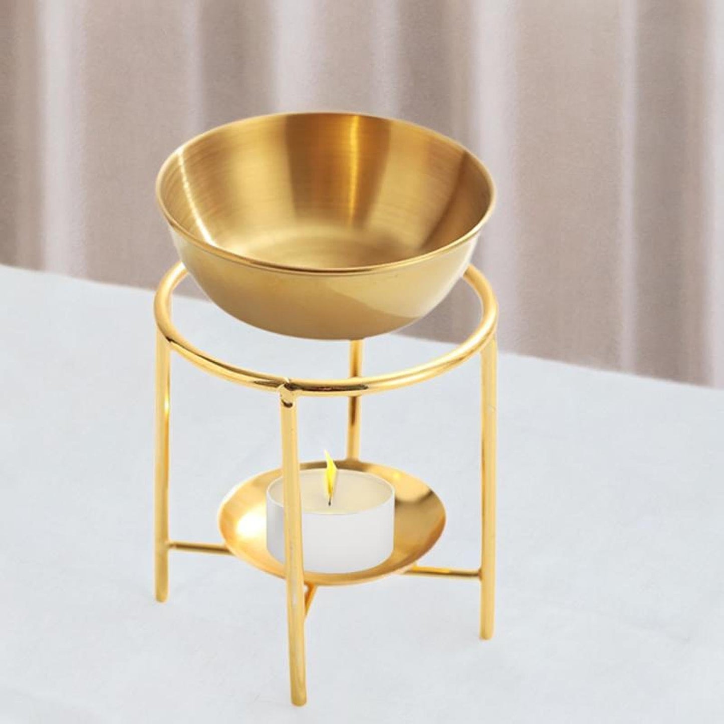 Qianly Essential Oil Burner Tealight Candle Holder Essential Oil Warmer Waxes Melt Burner for Home