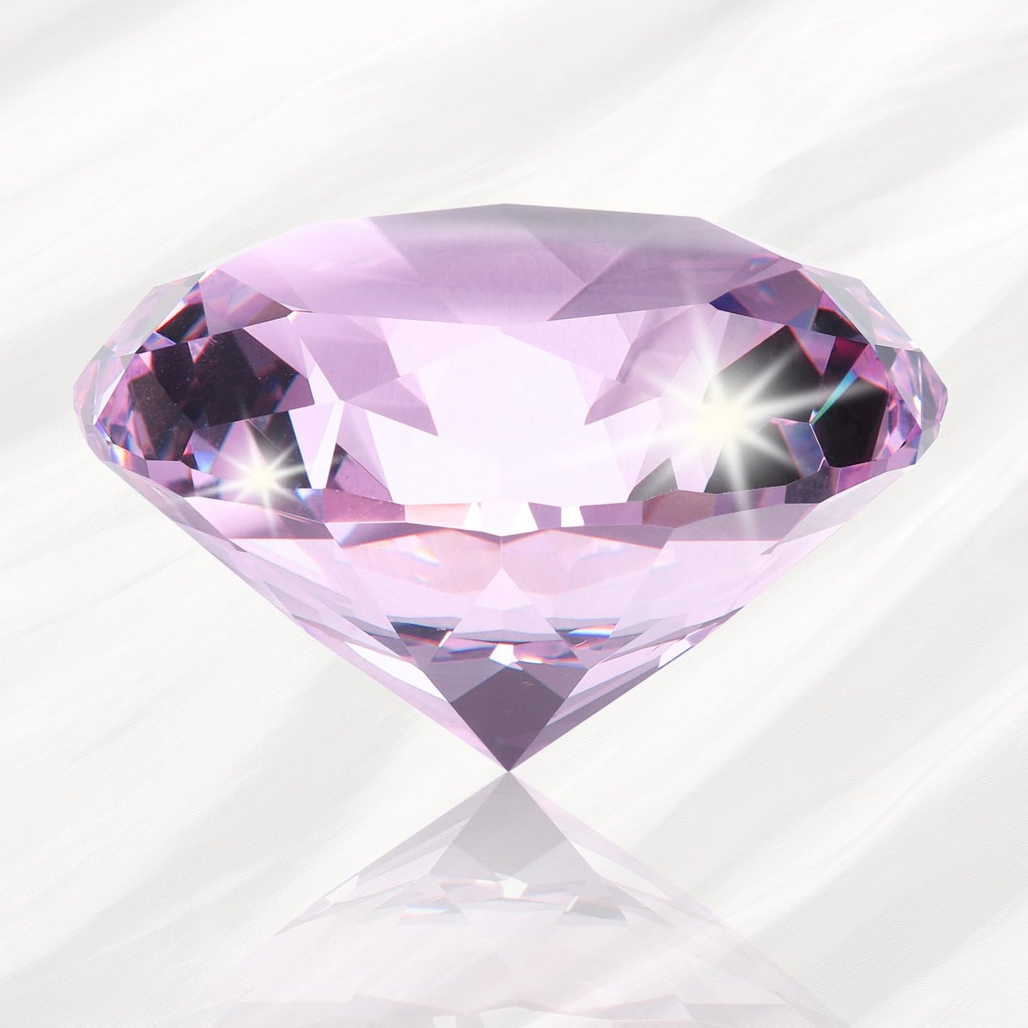 uxcell Clear Crystal Diamond Paperweight, 60mm(2.4") Artificial Diamond Sparkling Crystal Jewelry Gems Paperweight Decoration for Birthday Gift Parties Wedding Home(Purple)