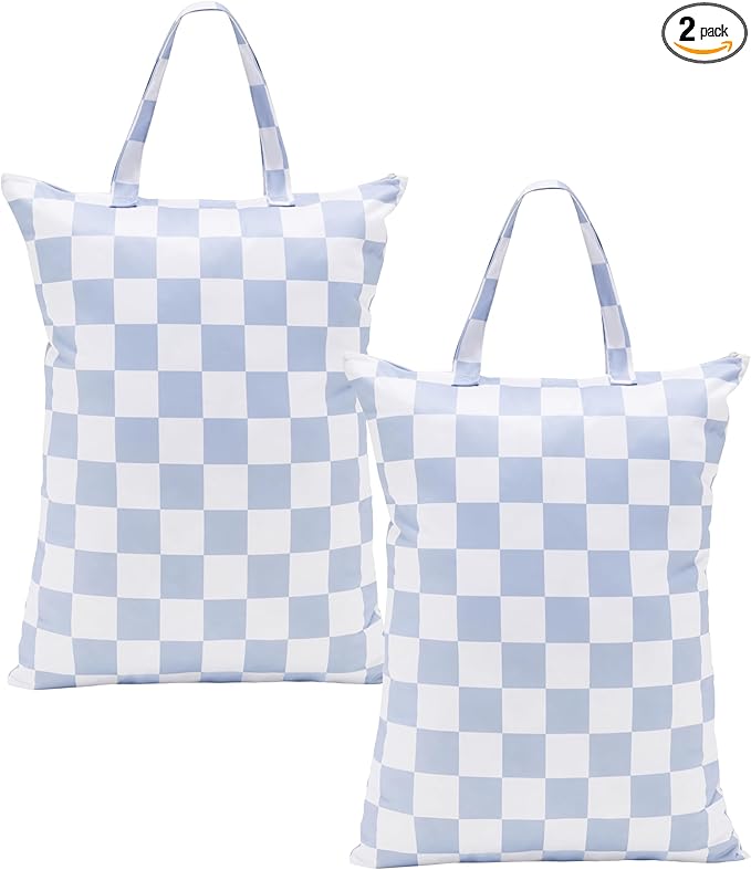 Checkered 2 Pcs Large Travel Laundry Bags