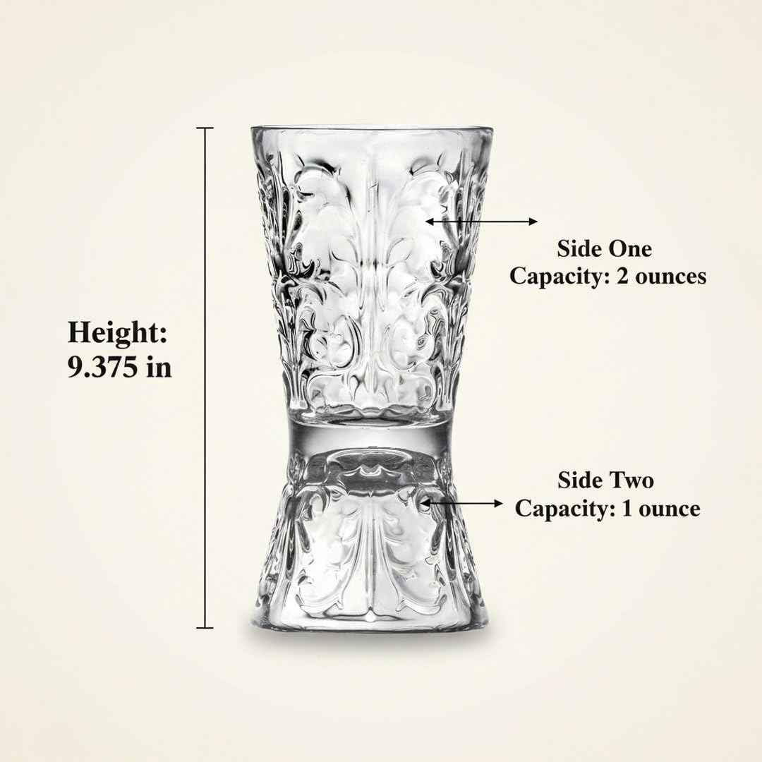 1930s Paris Crystal Double-Sided Cocktail Jigger (Gift Box)