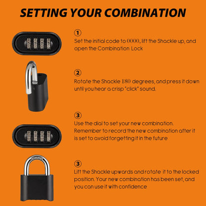 WULALACK Combination Lock Outdoor, 4 Digit Weatherproof Padlock Combination for Outdoor Sheds Fence, Gate Hasps, Storage Unit, 12 Pack…