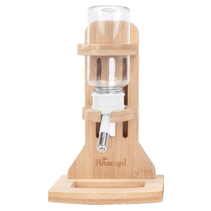 Niteangel Water Bottle with Stand for Syrian Dwarf Hamsters Gerbils Mice Rats Degus Small pet Rodents (White)