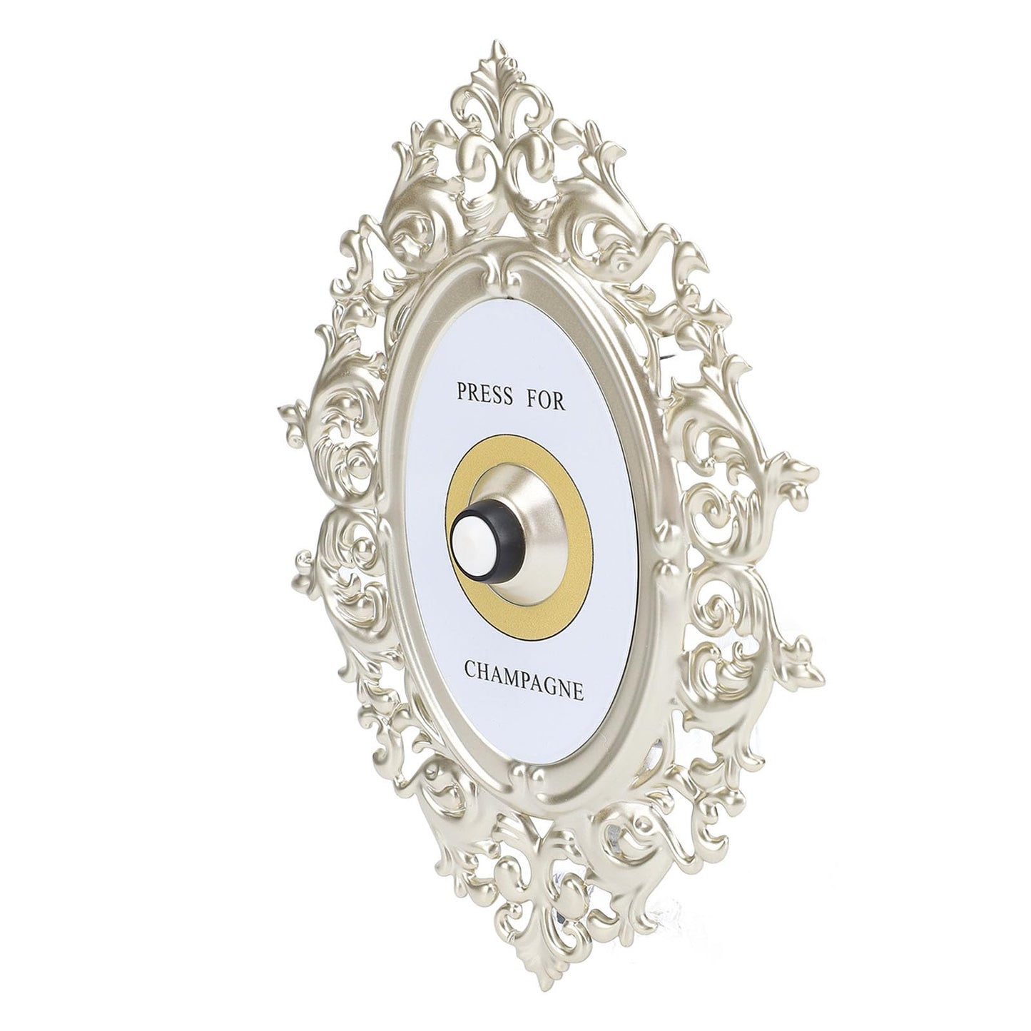 Retro Champagne Button, Metal Decorative Press Champagne Door Rings Bell for Home Restaurants Bedrooms Celebrations