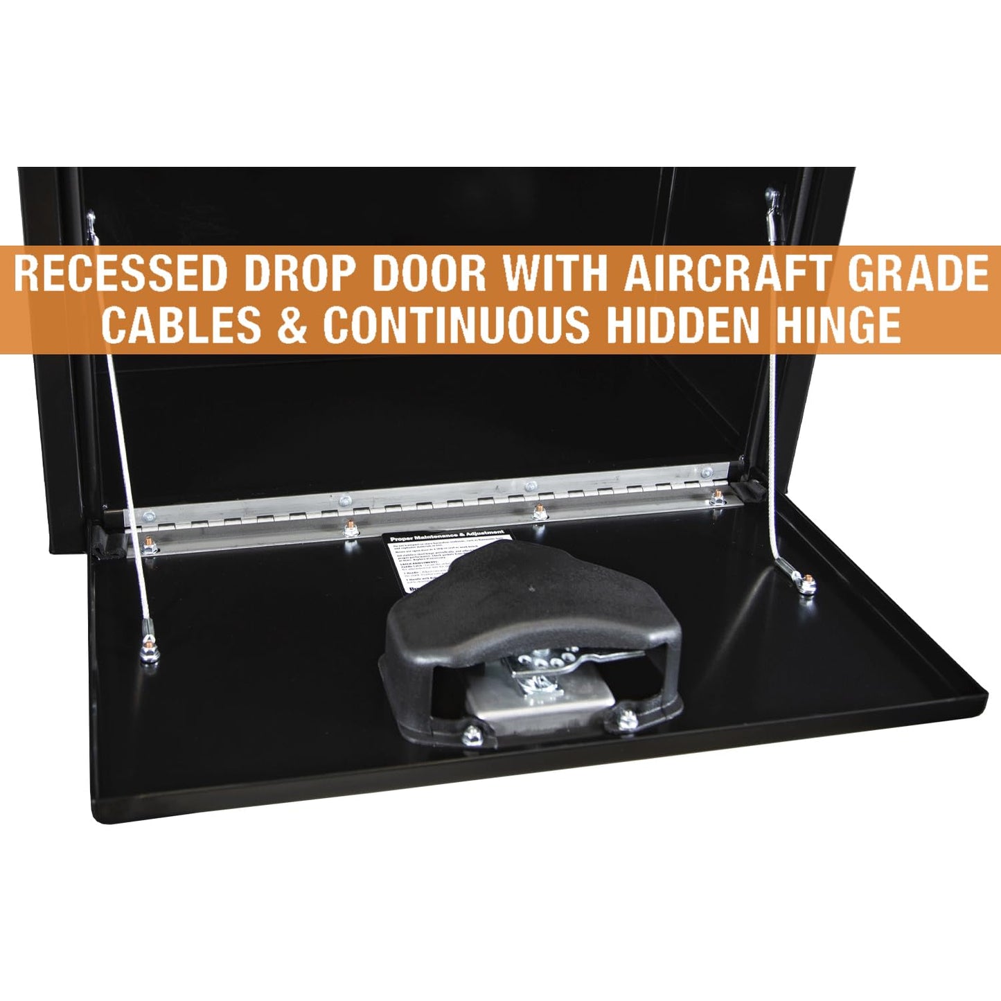 Buyers Products 1703350 Black Steel Underbody Truck Tool Box – 14 x 12 x 24 Inch - Truck Bed & Underbelly RV Storage Box, Locking T-Latch, Weather-Resistant, Heavy-Duty Flatbed Job Box, Made in USA